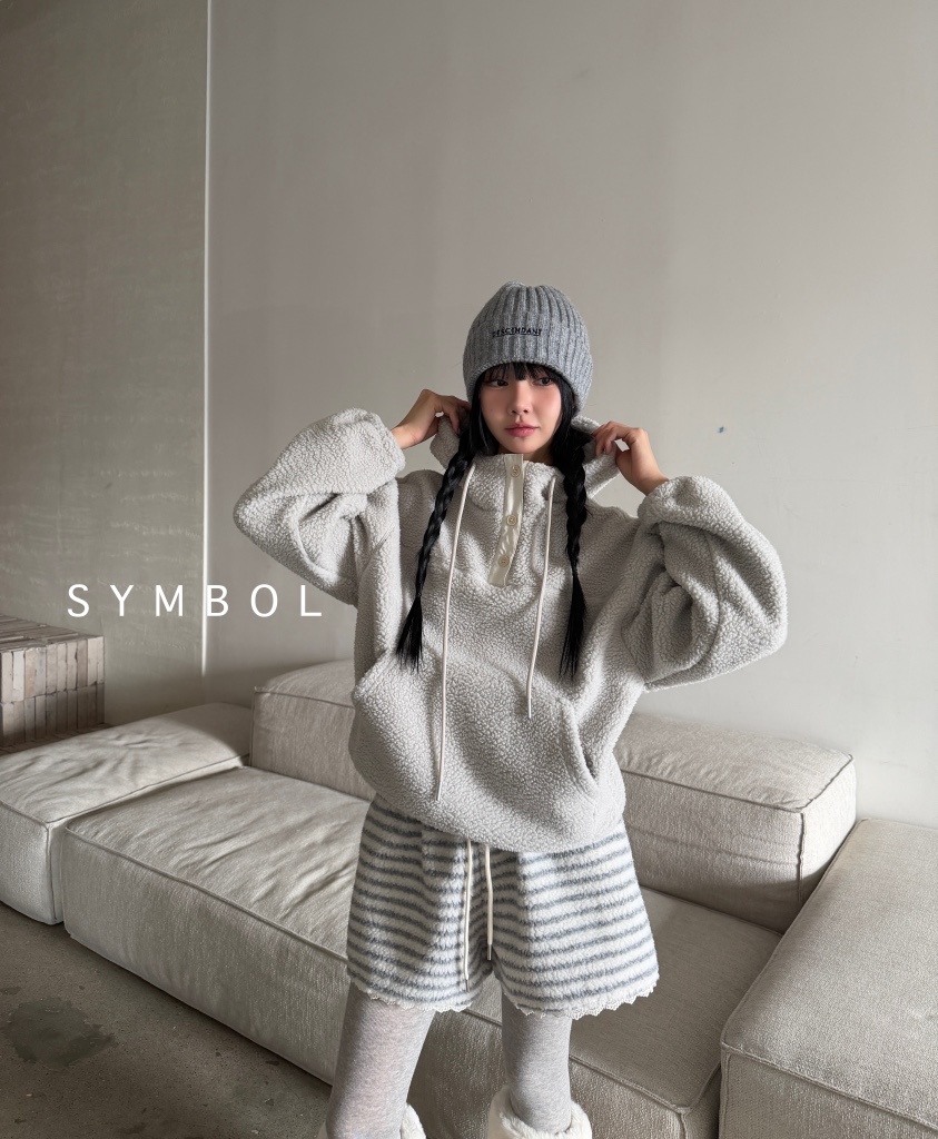 SYMBOL韓國代購㊣女士新款真品時尚25秋冬推薦人氣衛衣羊毛SYMBOL衛衣