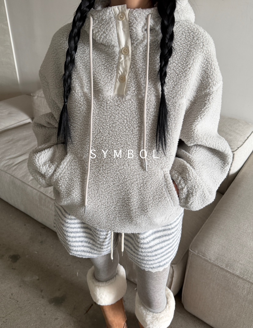 SYMBOL韓國代購㊣女士新款真品時尚25秋冬推薦人氣衛衣羊毛SYMBOL衛衣