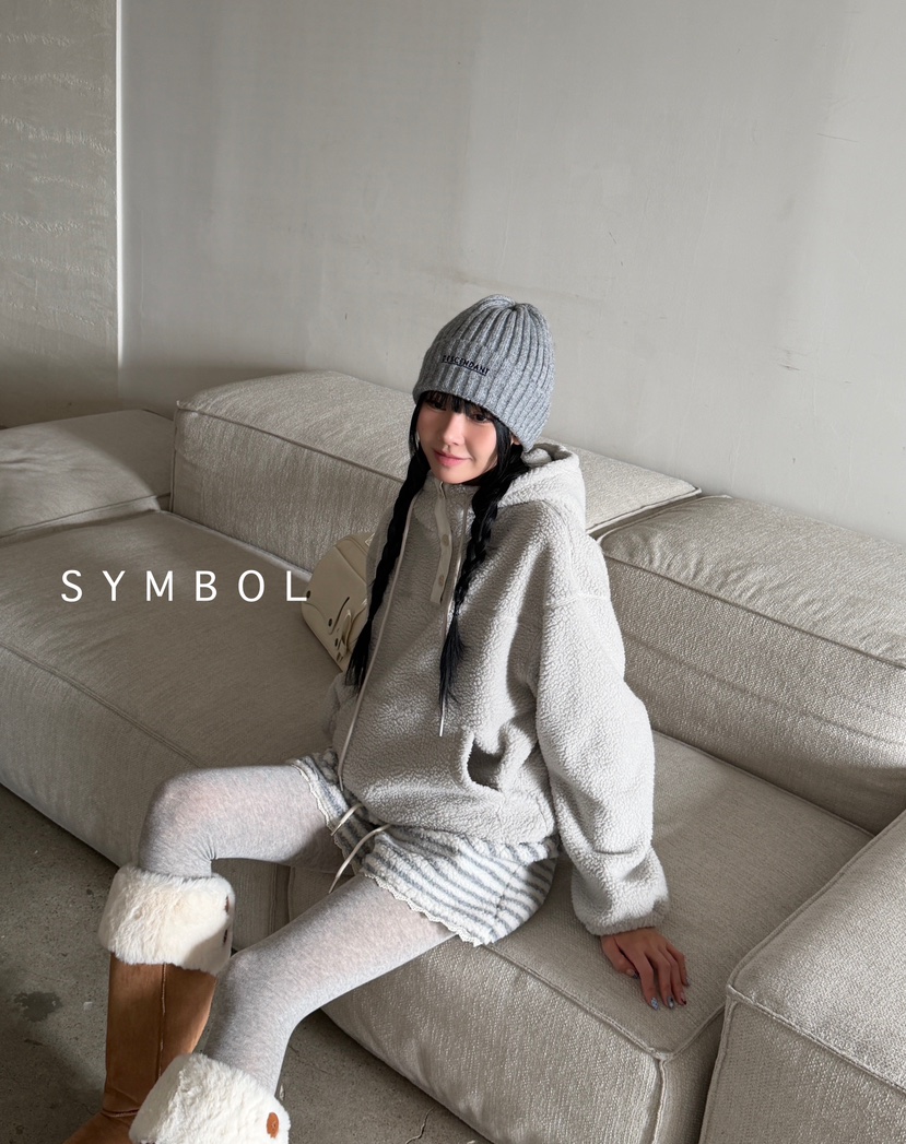 SYMBOL韓國代購㊣女士新款真品時尚25秋冬推薦人氣衛衣羊毛SYMBOL衛衣