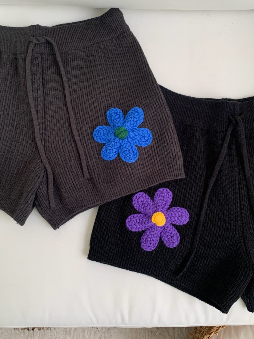 TOLL韓國直郵㊣女士新品熱賣休閑真品人氣25秋冬職業短褲花朵TOLL短褲