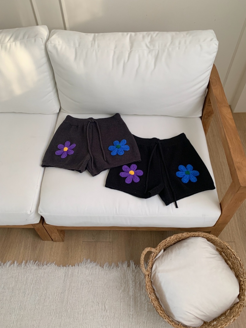 TOLL韓國直郵㊣女士新品熱賣休閑真品人氣25秋冬職業短褲花朵TOLL短褲