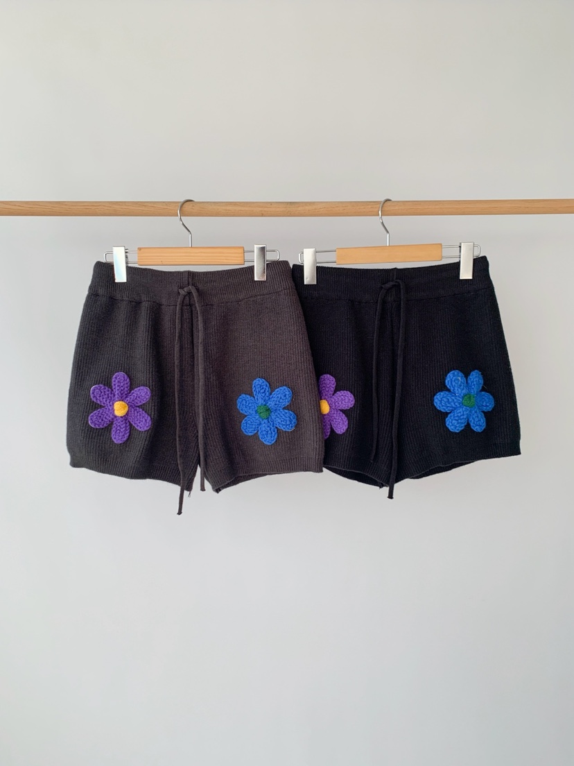 TOLL韓國直郵㊣女士新品熱賣休閑真品人氣25秋冬職業短褲花朵TOLL短褲