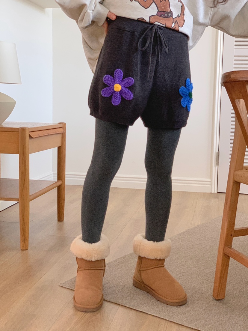 TOLL韓國直郵㊣女士新品熱賣休閑真品人氣25秋冬職業短褲花朵TOLL短褲