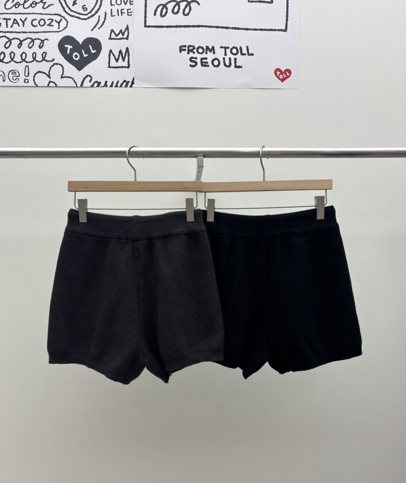 TOLL韓國直郵㊣女士新品熱賣休閑真品人氣25秋冬職業短褲花朵TOLL短褲