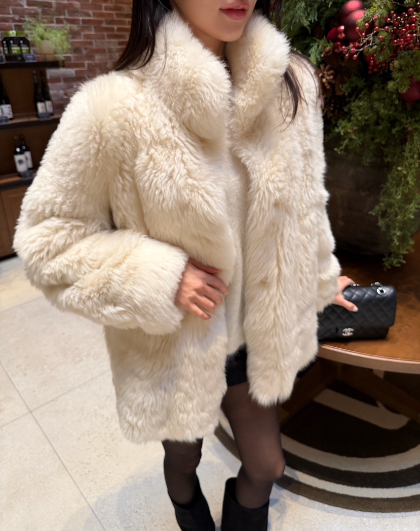 LAVIEU韓國直郵㊣女裝新品休閑真品25秋冬人氣短款大衣羊毛LAVIEU短款大衣