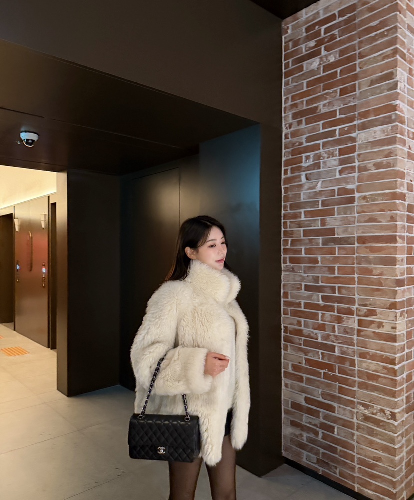 LAVIEU韓國直郵㊣女裝新品休閑真品25秋冬人氣短款大衣羊毛LAVIEU短款大衣