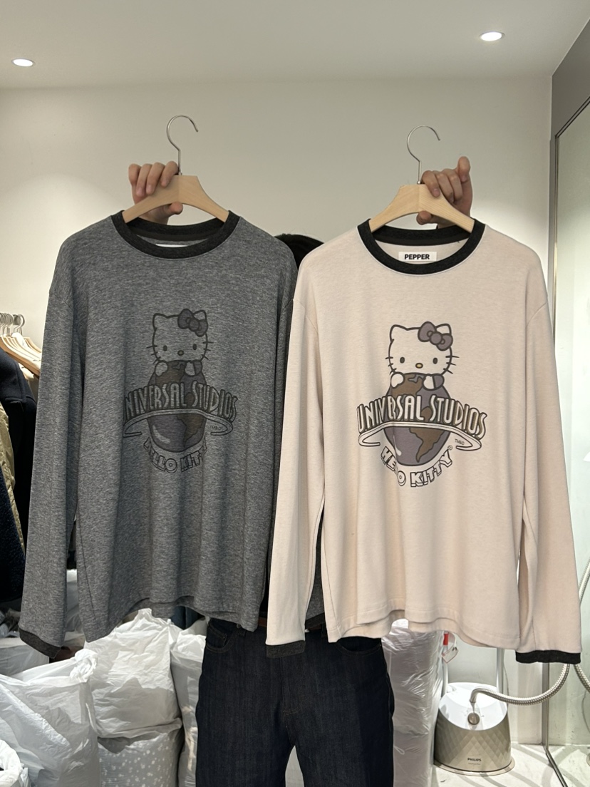 PEPPER-L東大門㊣實拍女士新品時尚職業真品推薦長袖T恤加絨PEPPER長袖T恤
