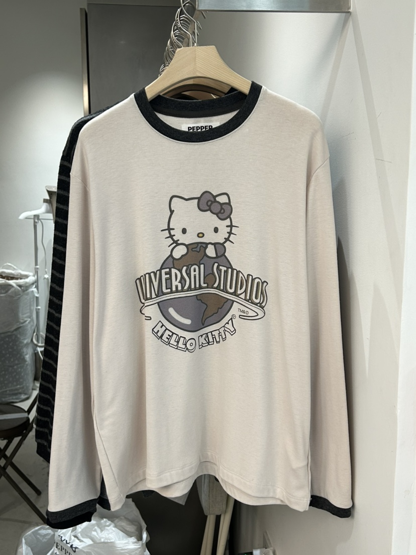 PEPPER-L東大門㊣實拍女士新品時尚職業真品推薦長袖T恤加絨PEPPER長袖T恤圖色1