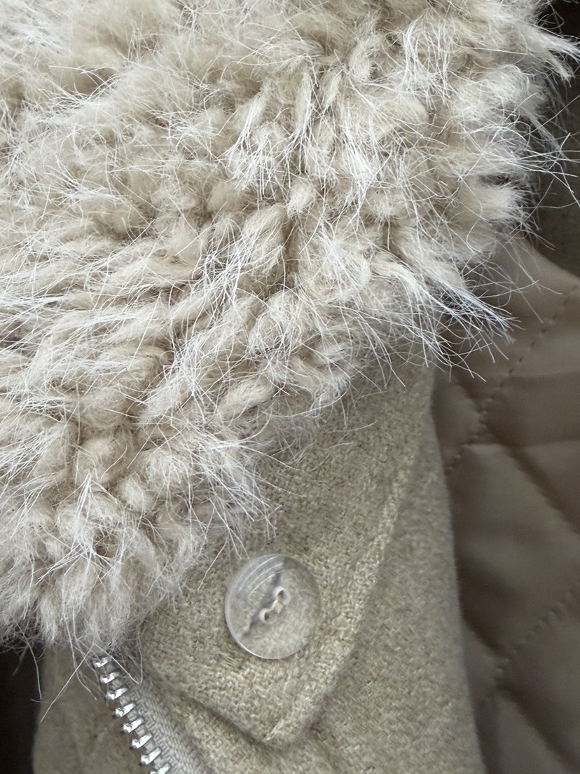 NOTHING韓國直郵㊣女裝新款休閑職業夾克毛領可拆可拆卸羊毛NOTHING夾克