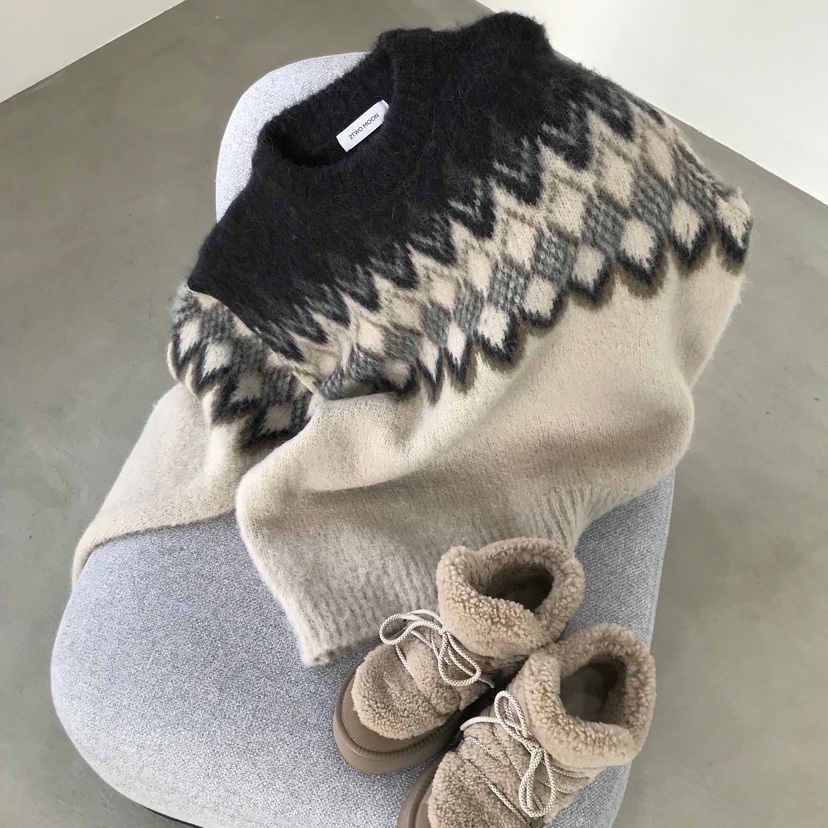 2TWO MOON東大門㊣代購女裝新品25秋冬推薦真品熱賣時尚毛衣2TWO MOON毛衣