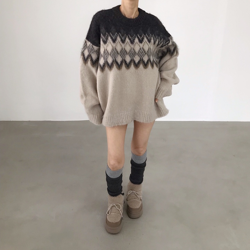 2TWO MOON東大門㊣代購女裝新品25秋冬推薦真品熱賣時尚毛衣2TWO MOON毛衣