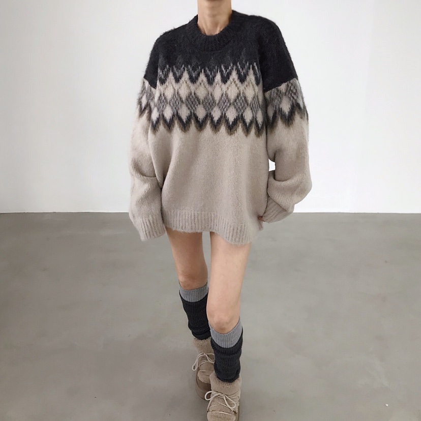 2TWO MOON東大門㊣代購女裝新品25秋冬推薦真品熱賣時尚毛衣2TWO MOON毛衣圖色2