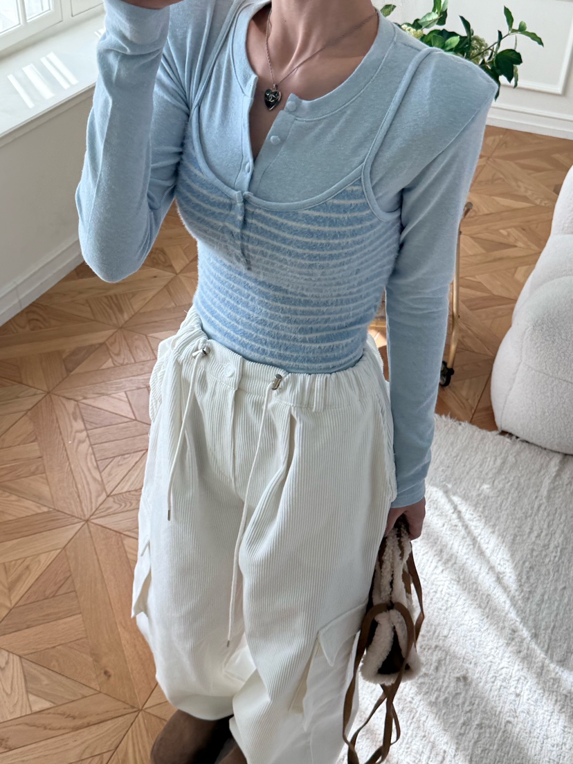 ZEROZERO韓國直郵㊣女裝新品熱賣25秋冬真品人氣休閑長袖T恤ZEROZERO長袖T恤