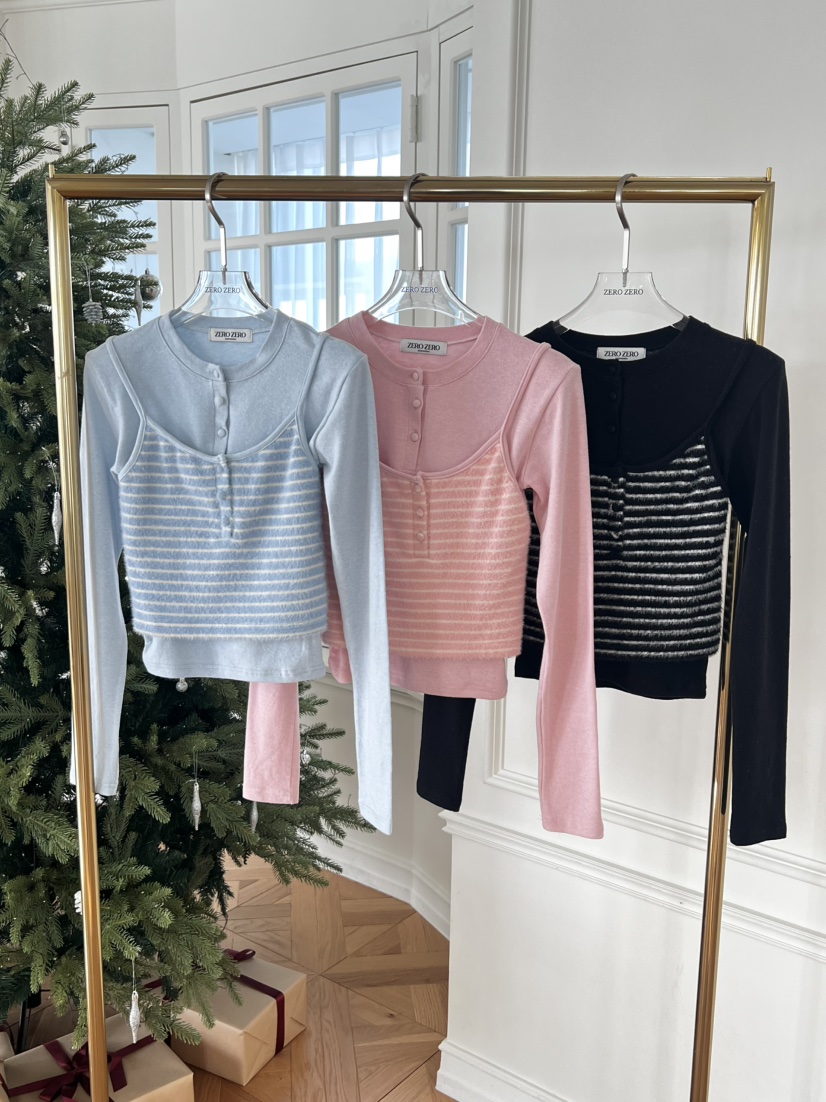 ZEROZERO韓國直郵㊣女裝新品熱賣25秋冬真品人氣休閑長袖T恤ZEROZERO長袖T恤