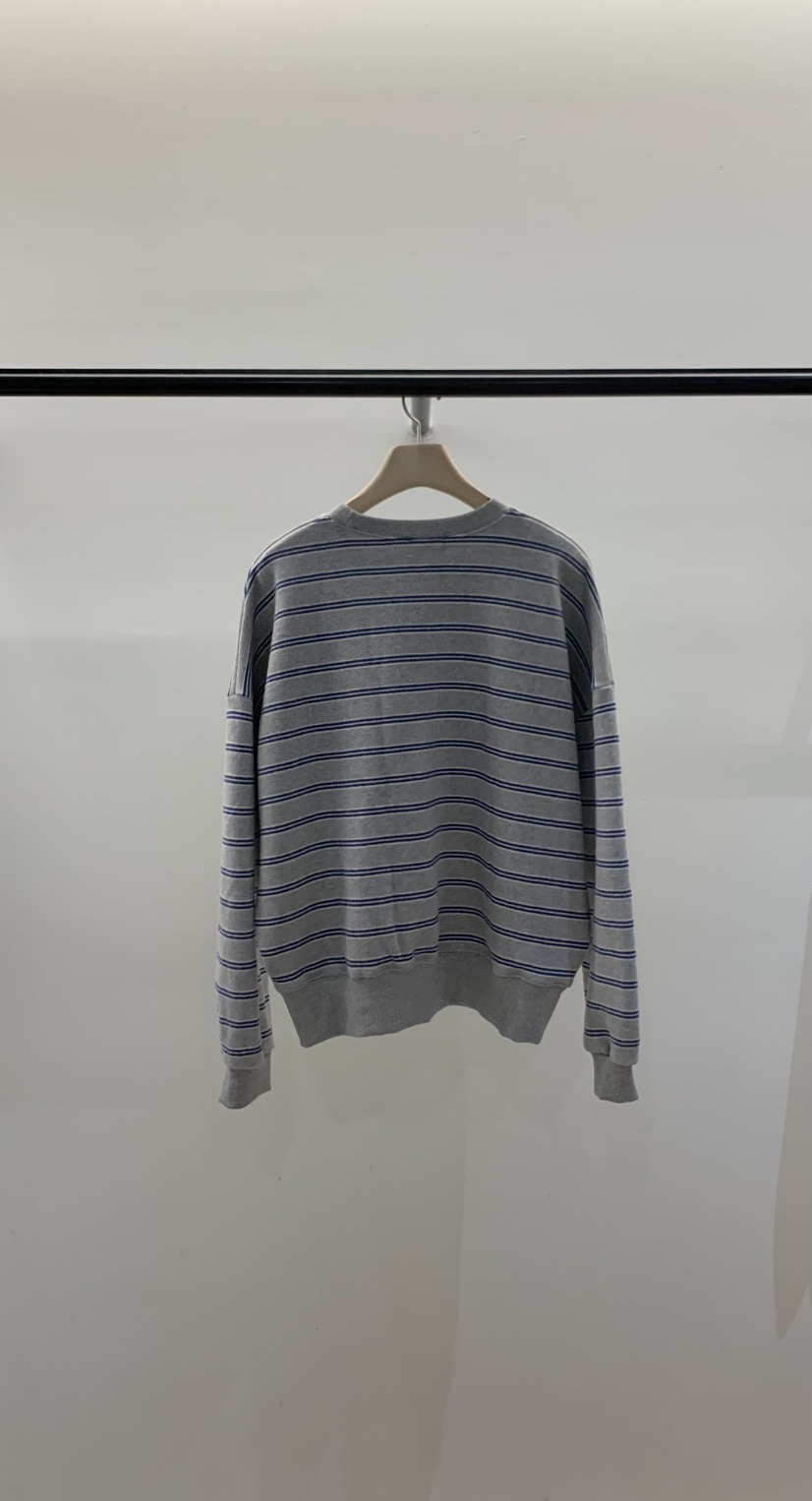 LA CREME東大門㊣代購女士新款25秋冬時尚推薦衛衣加絨條紋LA CREME衛衣