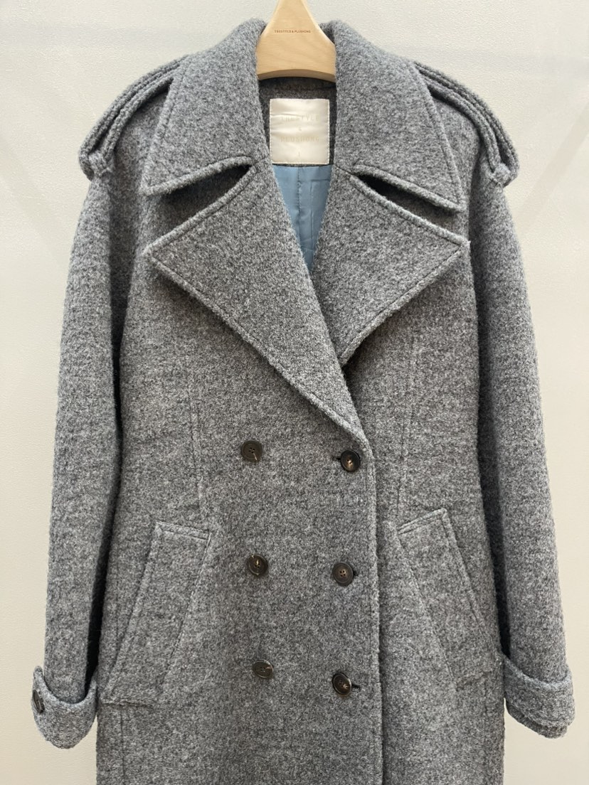 PLUS HONG-P東大門㊣實拍女裝新款25秋冬中長款大衣含腰帶LORA FAMILY/PLUS HONG中長款大衣