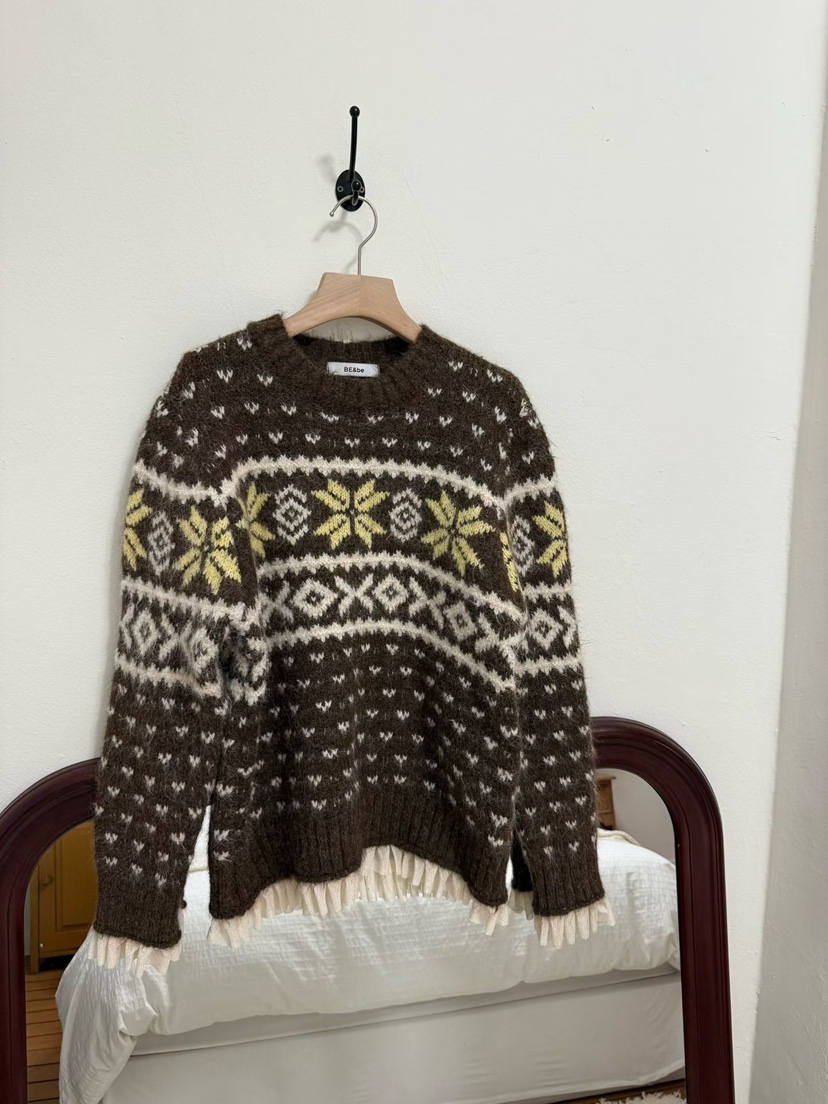 BE&amp;BE東大門㊣實拍女裝新品推薦職業休閑時尚25秋冬針織衫BE&be針織衫