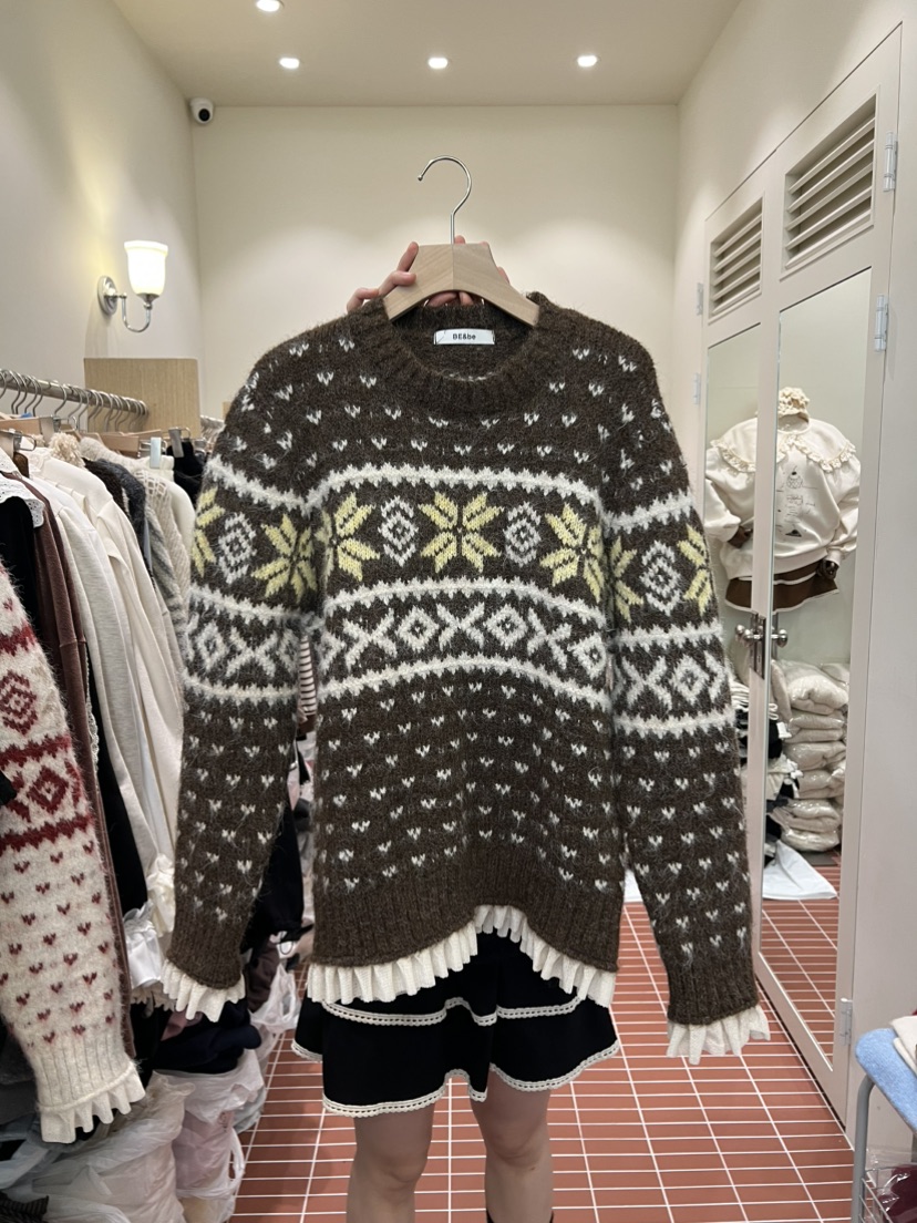 BE&amp;BE東大門㊣實拍女裝新品推薦職業休閑時尚25秋冬針織衫BE&be針織衫圖色2