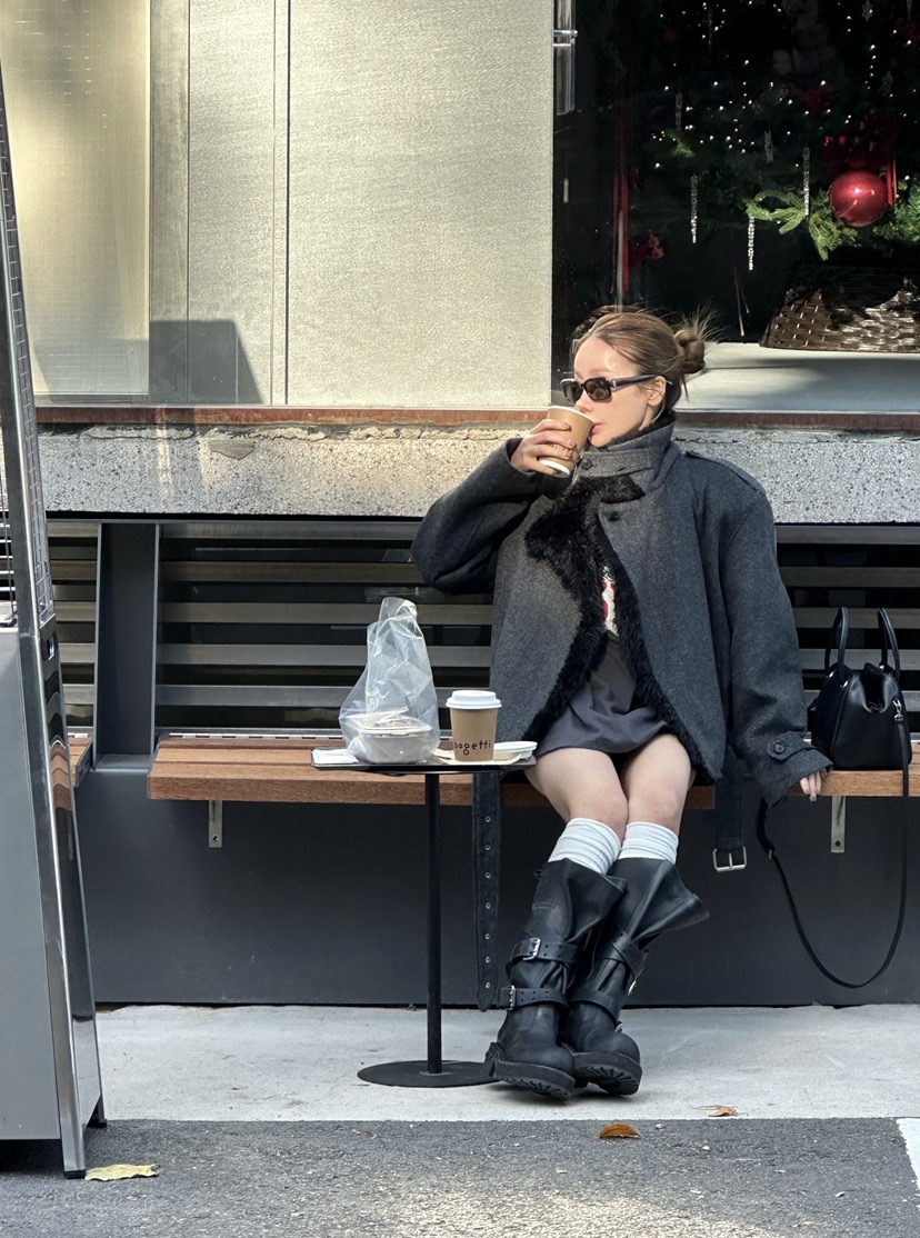 ZEROZERO東大門㊣代購女士新品推薦休閑時尚夾克人字紋皮草ZEROZERO夾克圖色2