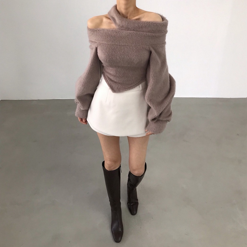 2TWO MOON韓國代購㊣女裝新品25秋冬真品職業熱賣時尚針織衫2TWO MOON針織衫圖色1