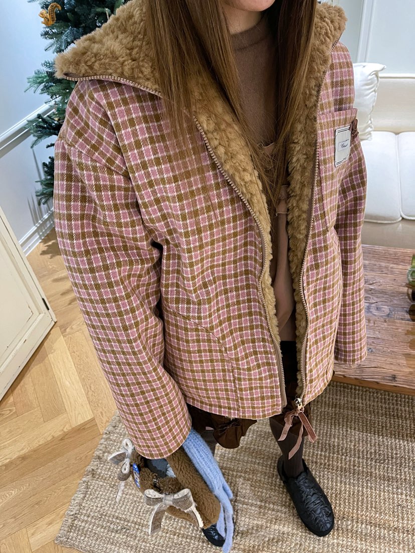 BOUTIQUE-L韓國直郵㊣女士新款職業推薦真品25秋冬夾克兩面穿BOUTIQUE-L夾克