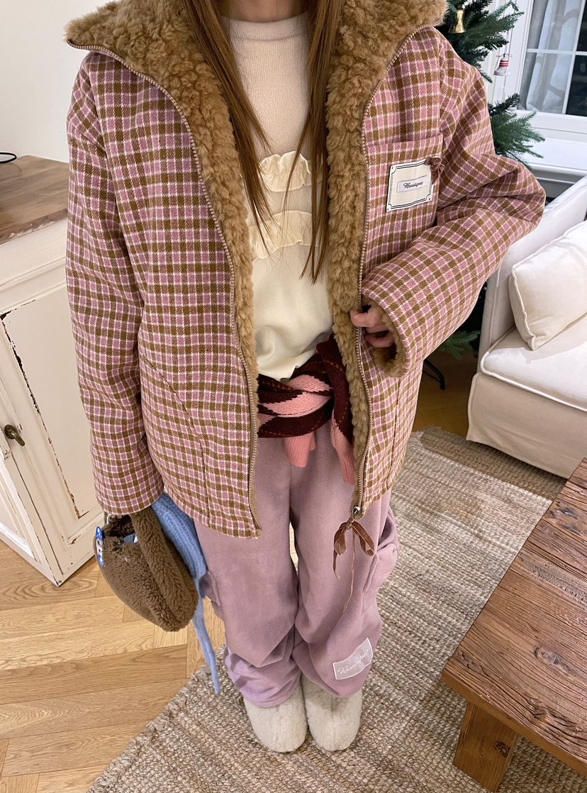 BOUTIQUE-L韓國直郵㊣女士新款職業推薦真品25秋冬夾克兩面穿BOUTIQUE-L夾克