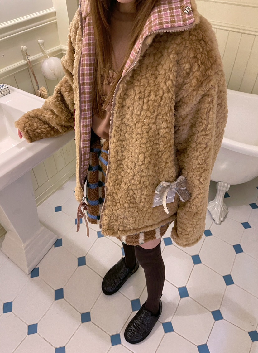 BOUTIQUE-L韓國直郵㊣女士新款職業推薦真品25秋冬夾克兩面穿BOUTIQUE-L夾克