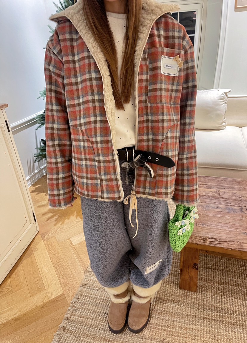 BOUTIQUE-L韓國直郵㊣女士新款職業推薦真品25秋冬夾克兩面穿BOUTIQUE-L夾克圖色1