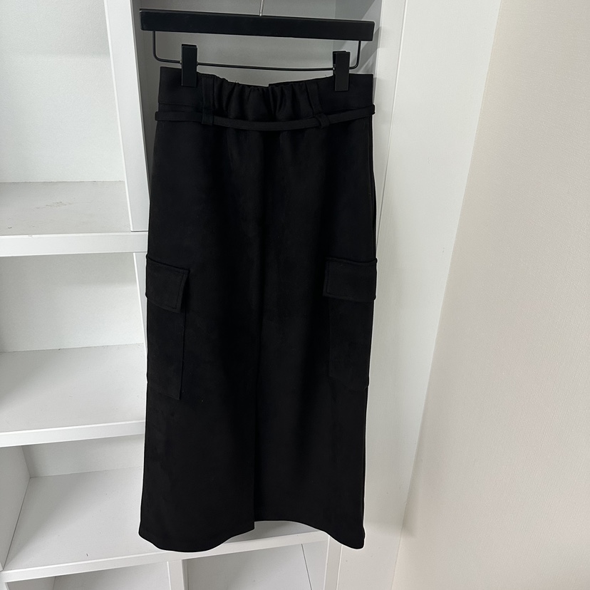 SOUIT韓國直郵㊣女士新品人氣真品25秋冬時尚推薦長裙含腰繩SOUIT by mabel-L長裙