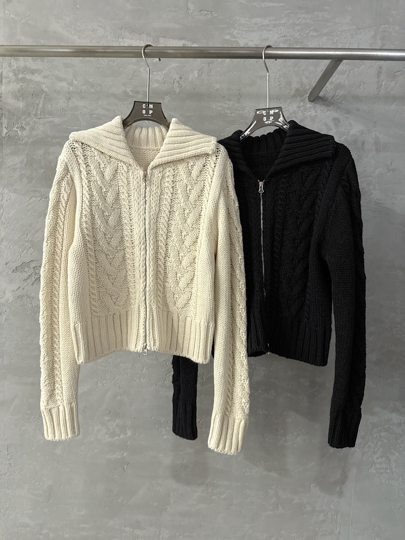 COME OPEN東大門㊣實拍女裝新品職業推薦人氣時尚針織衫拉鏈COMP-(COME OPEN)針織衫