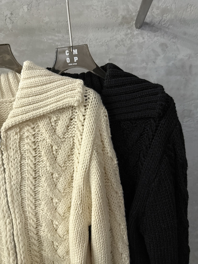 COME OPEN東大門㊣實拍女裝新品職業推薦人氣時尚針織衫拉鏈COMP-(COME OPEN)針織衫