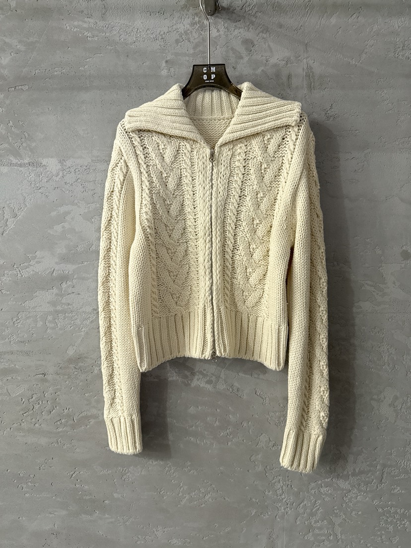 COME OPEN東大門㊣實拍女裝新品職業推薦人氣時尚針織衫拉鏈COMP-(COME OPEN)針織衫圖色1