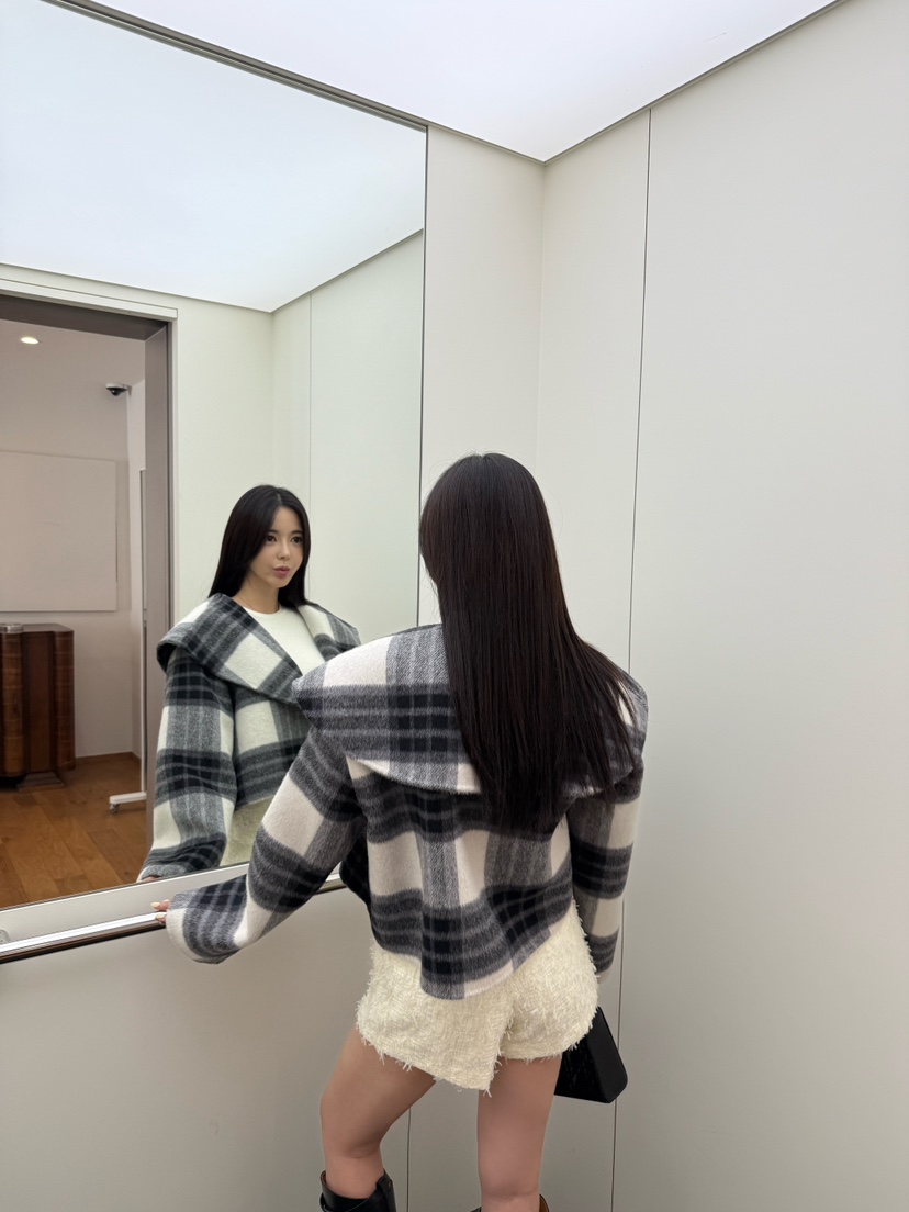 LAVIEU東大門㊣實拍女士新品職業真品休閑熱賣短款大衣手工LAVIEU短款大衣