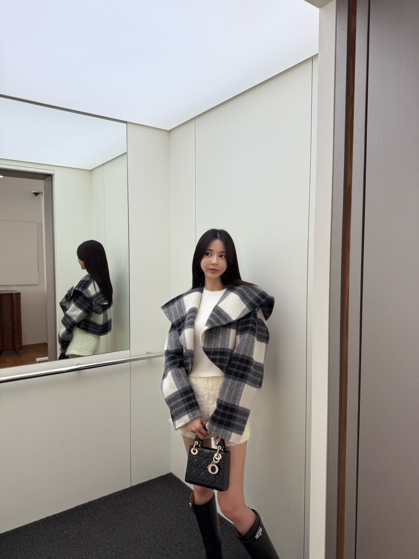 LAVIEU東大門㊣實拍女士新品職業真品休閑熱賣短款大衣手工LAVIEU短款大衣