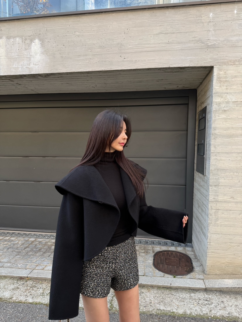 LAVIEU東大門㊣實拍女士新品職業真品休閑熱賣短款大衣手工LAVIEU短款大衣