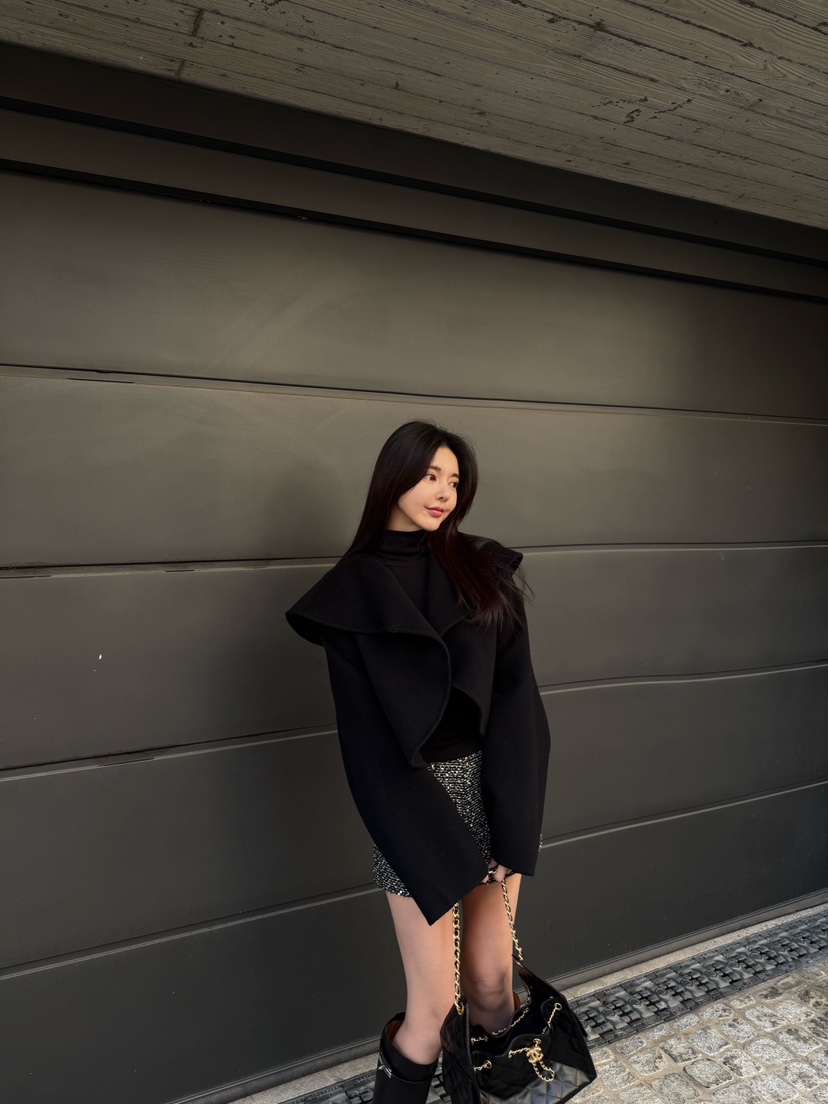 LAVIEU東大門㊣實拍女士新品職業真品休閑熱賣短款大衣手工LAVIEU短款大衣