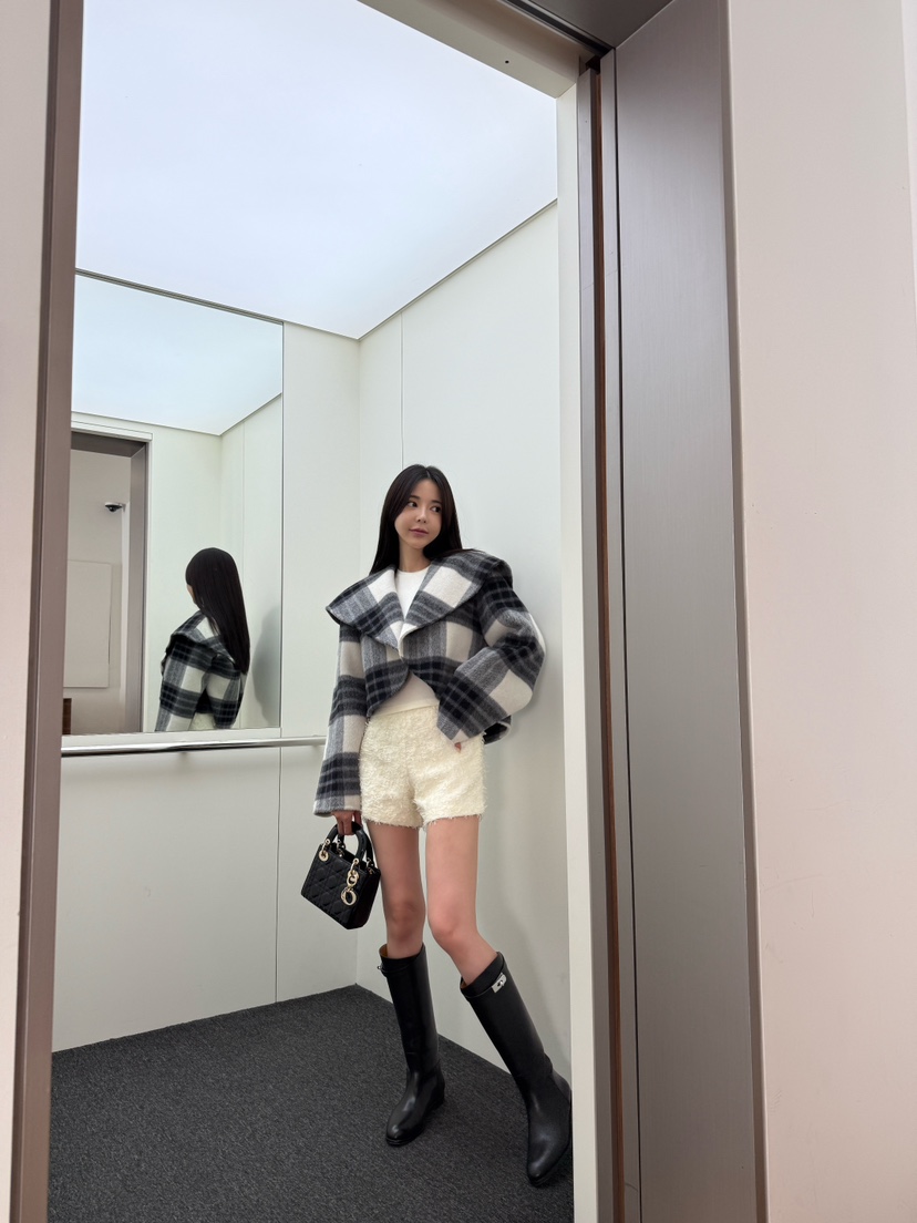 LAVIEU東大門㊣實拍女士新品職業真品休閑熱賣短款大衣手工LAVIEU短款大衣