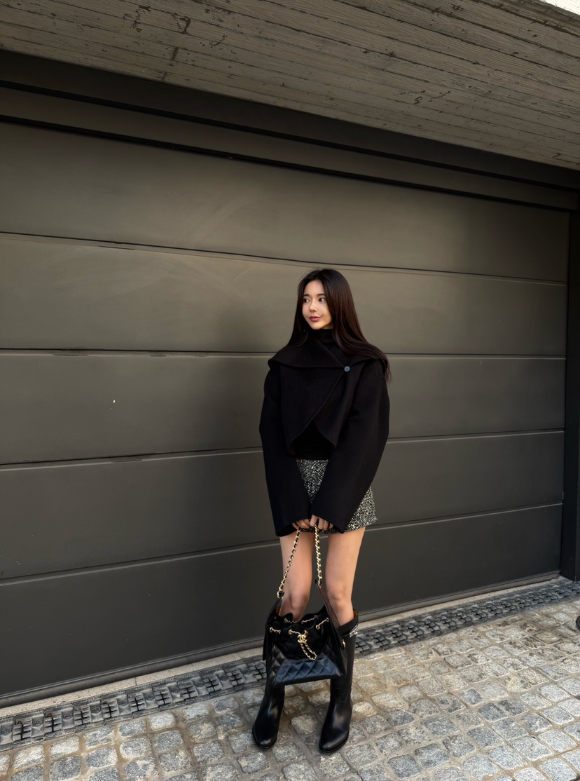 LAVIEU東大門㊣實拍女士新品職業真品休閑熱賣短款大衣手工LAVIEU短款大衣