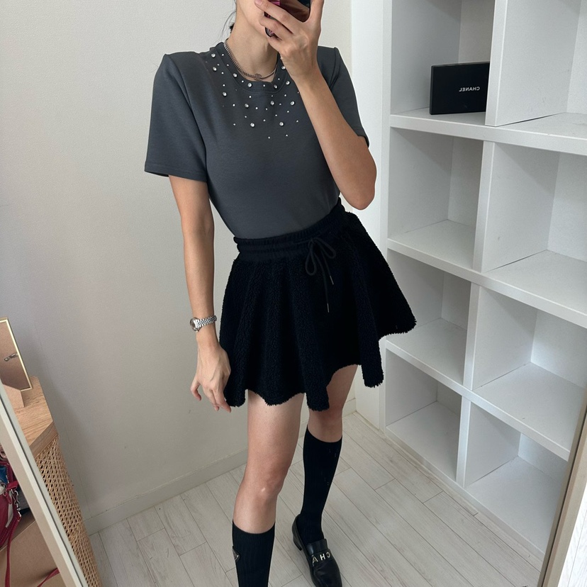 SOUIT東大門㊣代購女士新款職業25秋冬時尚熱賣真品休閑短裙SOUIT by mabel-L短裙