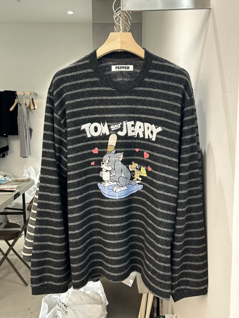 PEPPER-L東大門㊣直郵女裝新款休閑25秋冬真品長袖T恤加絨PEPPER長袖T恤圖色1