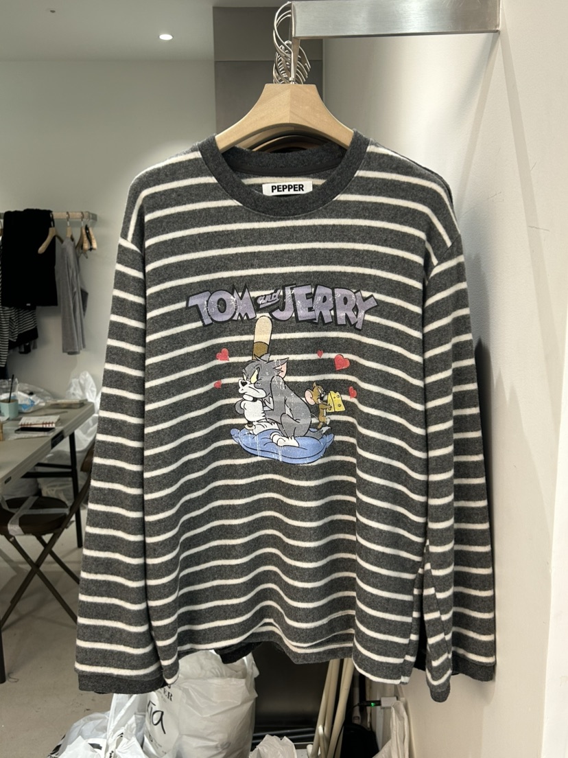 PEPPER-L東大門㊣直郵女裝新款休閑25秋冬真品長袖T恤加絨PEPPER長袖T恤圖色3