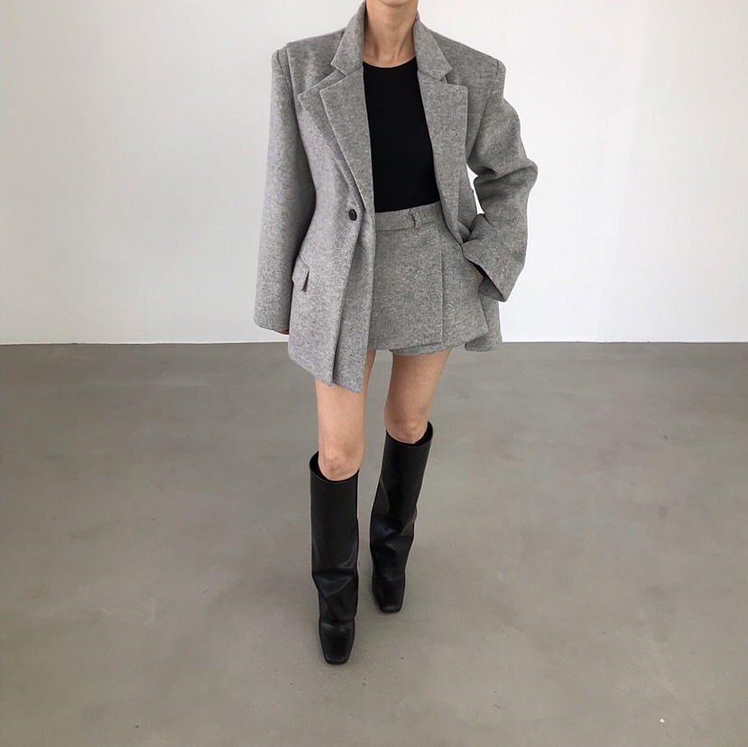 2TWO MOON韓國直郵㊣女裝新款人氣25秋冬休閑真品裙褲羊毛2TWO MOON裙褲