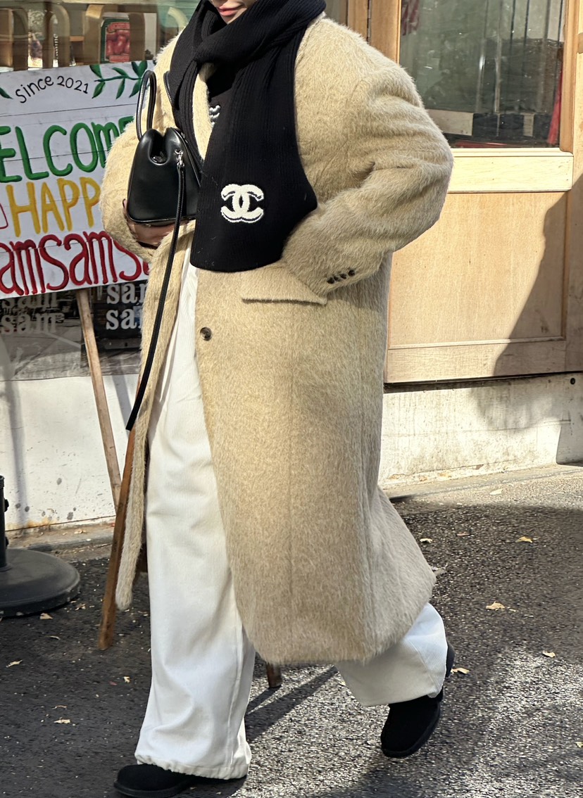 ZEROZERO韓國代購㊣女裝新款推薦真品人氣休閑熱賣中長款大衣ZEROZERO中長款大衣