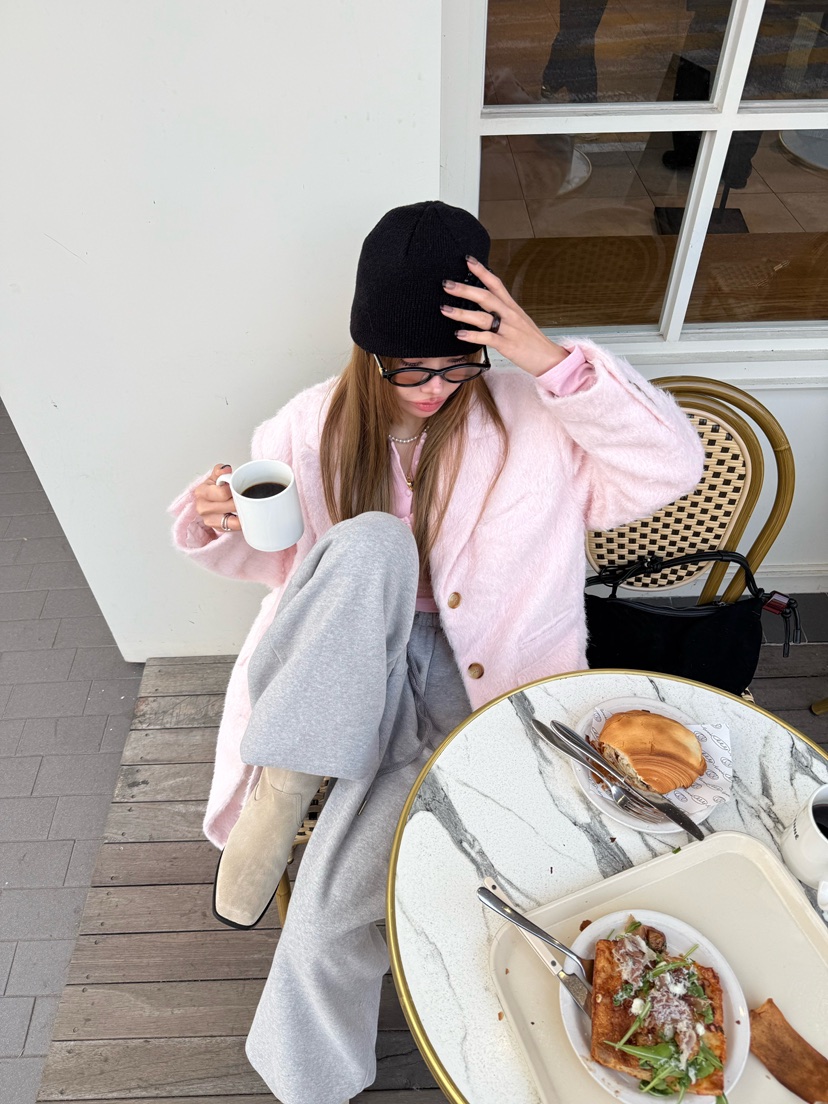 ZEROZERO韓國代購㊣女裝新款推薦真品人氣休閑熱賣中長款大衣ZEROZERO中長款大衣