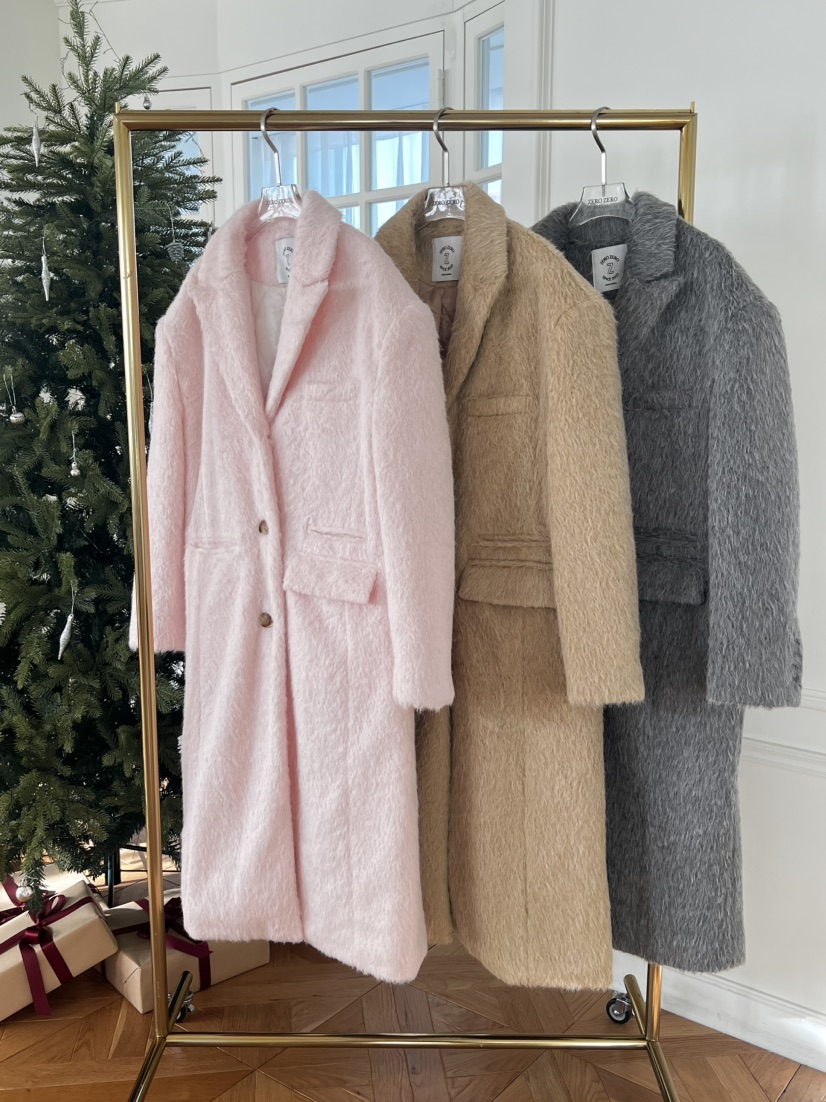 ZEROZERO韓國代購㊣女裝新款推薦真品人氣休閑熱賣中長款大衣ZEROZERO中長款大衣