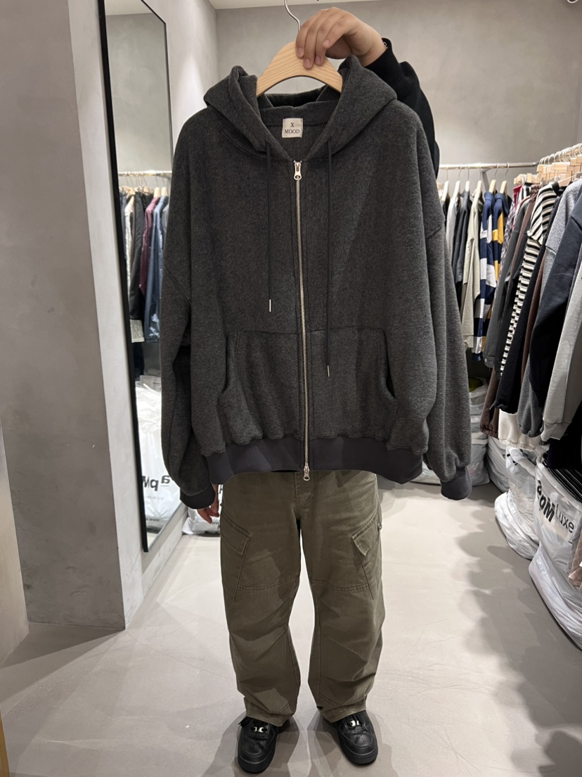 X-MOOD東大門㊣直郵女士新款25秋冬休閑職業時尚夾克連帽衫X-MOOD夾克圖色2