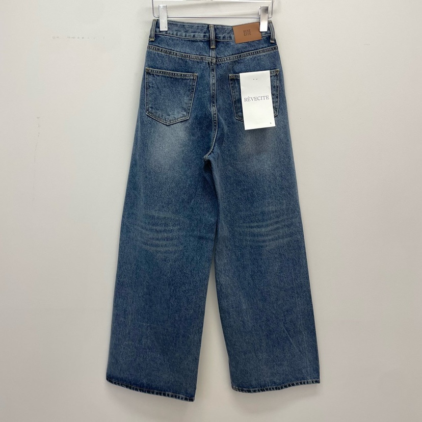REVE CITE-L韓國代購㊣女裝新品時尚熱賣職業25秋冬牛仔褲REVE CITE牛仔褲
