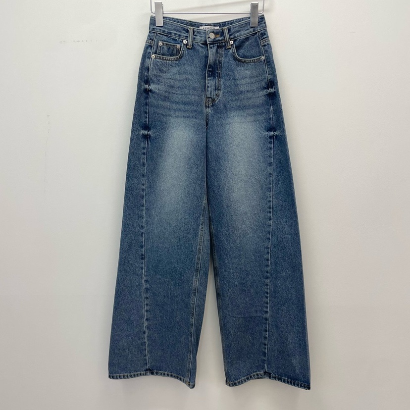 REVE CITE-L韓國代購㊣女裝新品時尚熱賣職業25秋冬牛仔褲REVE CITE牛仔褲圖色1