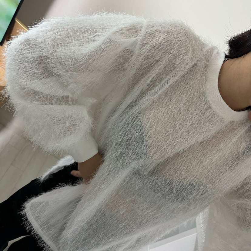 SOUIT韓國代購㊣女裝新款真品職業時尚推薦熱賣長袖T恤透明SOUIT by mabel-L長袖T恤