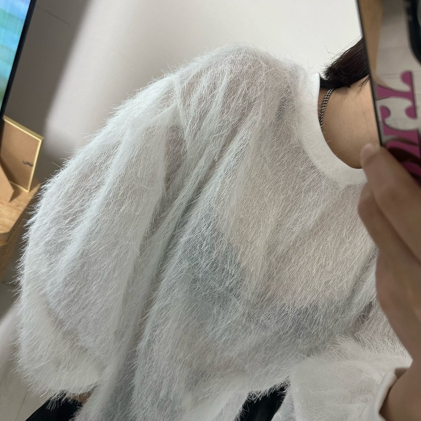 SOUIT韓國代購㊣女裝新款真品職業時尚推薦熱賣長袖T恤透明SOUIT by mabel-L長袖T恤